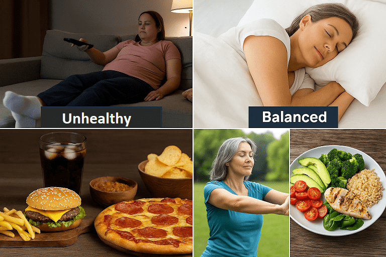 Lifestyle factors that contribute to belly fat during menopause